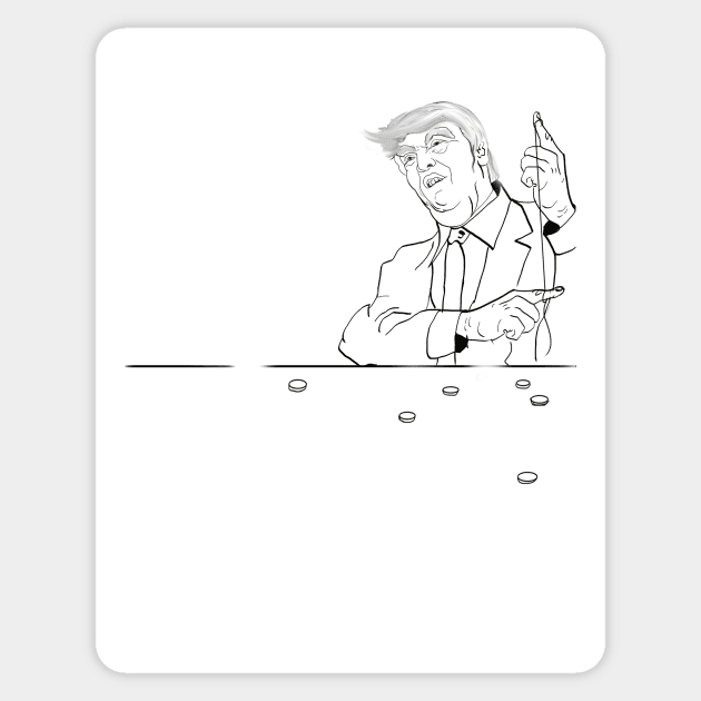 American President Donald Trump Cartoon Caricature. Sticker by grantwilson